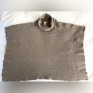 Cashmere cowl poncho